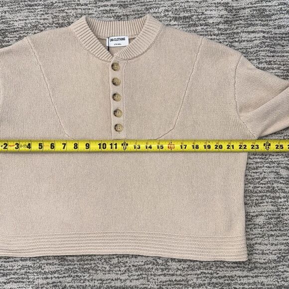NWT LNA CLOTHING Baylee Henley Sweater Tan XS - Picture 9 of 13